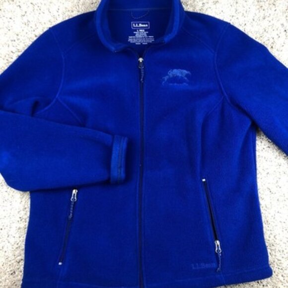 L.L. Bean Women's Trail Jacket Fleece Dark Blue Size Large Reg Hardscuffle - Picture 1 of 9